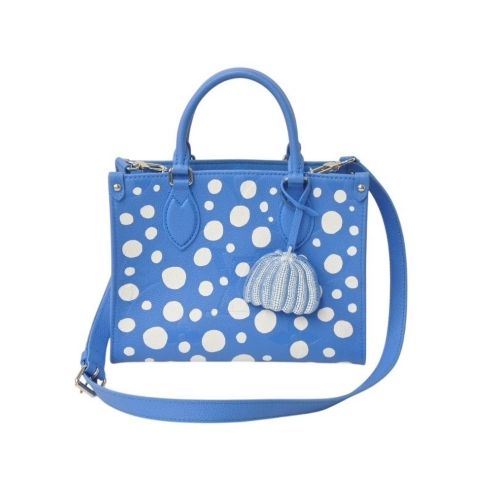 Louis Vuitton On the Go bag Yayoi Kusama Monogram Empreinte blue white